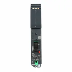 Single-pole molded case circuit breaker rated 20 A at 277V AC with a maximum interrupting rating of 25kA at 120/240V AC. Features fixed instantaneous trip, I-Line terminal connection on one end, and phase A connection. Suitable for overcurrent protection in commercial and industrial electrical panels.