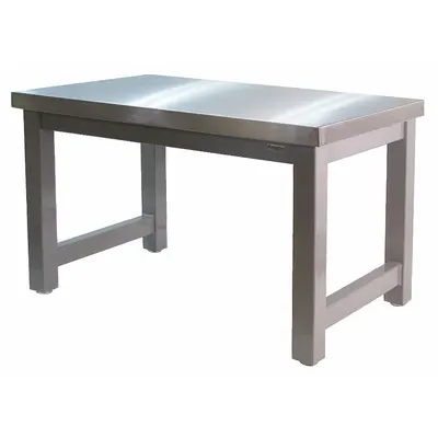 BENCHPRO Workbench: Fixed Ht, Stainless Steel, 60 in x 30 in, 20,000 lb Overall Load Capacity - Heavy-Duty Open-Base Workstations