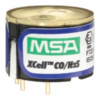 This MSA replacement sensor detects hydrogen sulfide (H2S) in the range of 0 to 100 ppm with a response time of 15 seconds. It is designed for use with the ALTAIR 4XR gas detector series. Typical applications include industrial safety monitoring in environments where H2S may be present