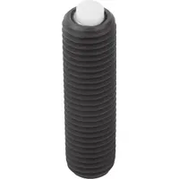 KIPP Fully-Threaded Gripper w/Flat Pad: Acetal Insert, M20, 70 mm Thread Lg, 10 mm Pad Top Dia (MPN K0291.720X070)