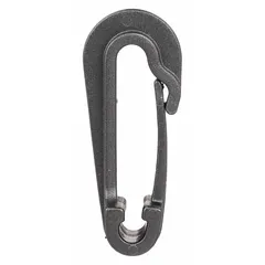This light duty spring snap features a plastic body and wire gate with a 3/16 in opening. Suitable for non-lifting applications such as securing lightweight equipment, tool lanyards, or key rings. Not for lifting.