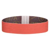 This sanding belt features ceramic grain on a YF weight polyester backing for aggressive material removal with reduced heat buildup. The 80 grit belt measures 1/2 in width by 12 in length. Suitable for grinding and finishing all metals in industrial metalworking applications