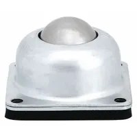 Flange mount ball transfer with 1.5 in diameter ball, 250 lb load capacity, and 2 1/16 in projection. Enables smooth multidirectional movement of loads in material handling applications such as conveyor systems, workstations, and transfer tables