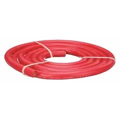 This WESTWARD jumper cable features a 4/0 gauge wire, 120-inch length, and a red jacket. Rated for 302 A maximum current, it is supplied cut to length for custom installations in heavy-duty jump-starting and temporary power connections.