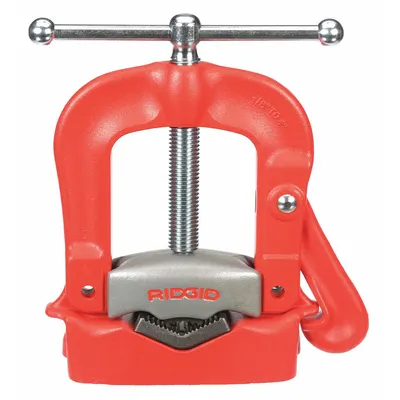 RIDGID Bench Yoke Vise: 0.13 in – 4 in Pipe Size Range, 12 in Max Ht, 12 in Min Ht - Bench Yoke Vises