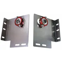 This bearing plate assembly supports garage door rollers, reducing friction and wear during door operation. It is used in residential and light commercial garage door systems to ensure smooth movement and extend the life of the door track and rollers