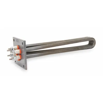 TEMPCO Nonpressure Rated Flanged Heater: 3 Phase, 480V AC, 4,000 W Watt - Flange-Mount Immersion Heaters