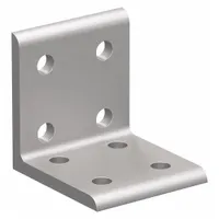 Inside Corner Bracket: Inside-Corner Bracket, 10 Series, 2 in x 1 7/8 in x 2 in, 8 Holes, Silver (MPN 4114)