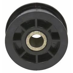 Idler pulley for maintaining proper belt tension in washing machines and dryers. Ensures smooth drum rotation during operation. OEM replacement part.