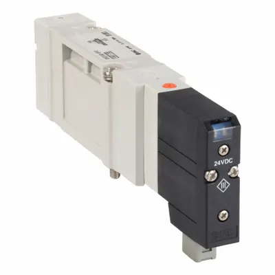 SMC Solenoid Air Control Valve: SV2000 Series, Single Solenoid, Five-Way / Two-Position - SMC SV Series Directional Control Valves