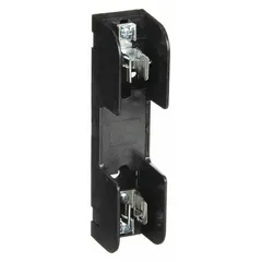 Open block design fuse block for UL Class RK1 and RK5 fuses. Single-pole unit rated 600 V AC with pressure plate terminals for secure wire connections. Non-indicating type. Suitable for mounting and protecting fuses in industrial electrical circuits such as motor control centers and panel boards.