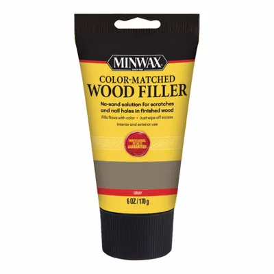 MINWAX Wood Filler, Gray, 6 oz Tube - Wood Fillers