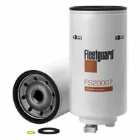 Spin-on fuel filter for diesel or gasoline fuel systems. Outside diameter 4 1/4 in, overall width 13 3/8 in. Removes contaminants to protect injectors and pumps in heavy-duty trucks, construction equipment, and industrial engines