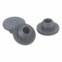 Stopper: Rubber, 13 Stopper Size, 0.5 in Bottom Dia, 0.5 in Top Dia, 0.24 in Overall Ht, Gray (MPN 344350)