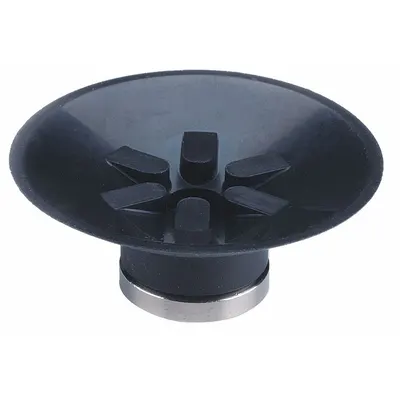 SMC Vacuum Pad: Flat with Ribs, w/o Adapter, 40 mm Pad Dia, NBR, Black, 50A - Flat Type with Ribs Automotive & Industrial Vacuum Pads