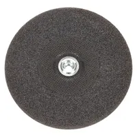 This NORTON NorZon Plus SGZ grinding wheel is a Type 27 depressed center wheel with a 9" diameter, 1/4" thickness, and 5/8"-11 arbor. It features a ceramic grain construction in 20 grit, designed for cool-cutting on carbon and stainless steel. Suitable for weld grinding, beveling, and surface preparation in metal fabrication and maintenance