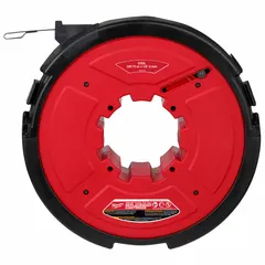 This Milwaukee ANGLER Series fish tape is a bare tool that integrates with the M18 system for jobsite flexibility. It features a 240 ft steel tape for pulling wire through conduit, walls, and ceilings in commercial and industrial electrical installations.