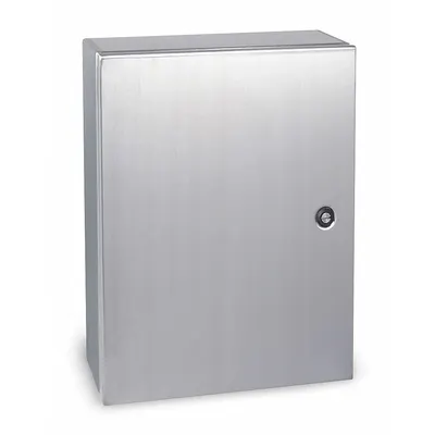 WIEGMANN Enclosure: 304 Stainless Steel, 12 in x 12 in x 6 in, NEMA 12/13/3R/4/4X - Stainless Steel Enclosures