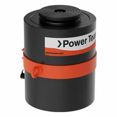 Single-acting hydraulic ram with 55 ton nominal capacity and 2 in nominal stroke length. Designed for repeated high-cycle operations in lifting, pressing, and heavy load positioning tasks common in industrial maintenance and fabrication.