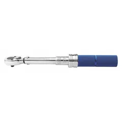 Ratcheting micrometer torque wrench with 1/4 in drive size and torque range of 10 in-lb to 60 in-lb. Features dual-scale markings in inch-pounds and newton-meters. Not tether capable. Suitable for precise tightening of fasteners in mechanical assembly and maintenance tasks.