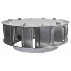 This Dayton blower wheel is a replacement component for HVACR fans used in commercial and industrial air-moving systems. It is designed to replace existing blower assemblies in furnaces, air handlers, and ventilation units. Compatible with manufacturer part number 4YY11.