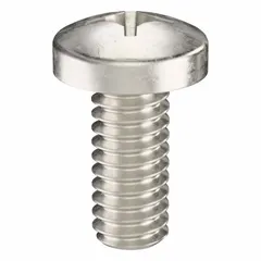 Pan head machine screw with #12-24 thread, 1/2 in length, made of 316 stainless steel with plain finish. Phillips drive, #3 drive size. Suitable for fastening components in corrosive environments such as marine, chemical processing, or food equipment. Supplied in a 25-pack.