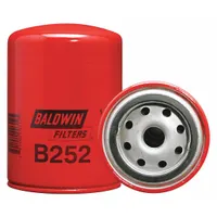 Spin-on transmission filter for Allison vehicles. Features a 20 psid bypass valve and anti-drainback valve. Cellulose media. Cross-references as Baldwin B252 and FleetGuard HF6107