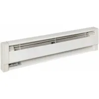 DAYTON Electric Baseboard Heater: Commercial Grade, 750W, Thermostat Not Included, White, 120V AC
