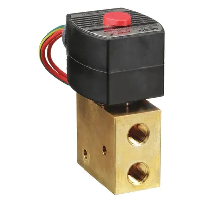 REDHAT Solenoid Valve: 3-Way, Configurable, 1/4 in Pipe Size, 110V AC/120V AC - 3-Way/2-Position, Configurable Solenoid Valves