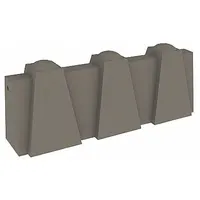 Security Barrier: Gray, 37 in Overall Ht, 8 ft Overall Lg, 24 in Overall Wd, 3,900 lb Wt (MPN TYPE 3 - 8')