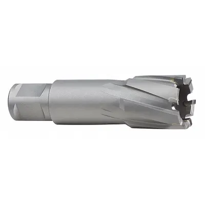 MILWAUKEE Carbide-Tipped Annular Cutter, 11/16 in, 2 in Depth, Weldon Flat - Carbide-Tipped Annular Cutters for Toughest Materials