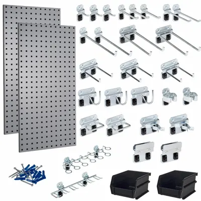 TRITON PRODUCTS Square Hole Pegboards: Square, 1/4 in Peg Hole Size, 36 in x 18 in x 9/16 in - Square-Hole Pegboard Panel & Accessory Kits