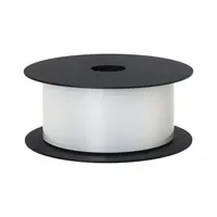 White vinyl continuous label roll measuring 2 inches by 75 feet for thermal transfer printing. Suitable for indoor and outdoor use, commonly applied for cable marking, pipe identification, and asset tagging in industrial environments