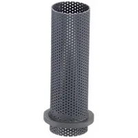 Replacement screen for Y strainers in industrial piping systems. Features a PVC screen material with 0.0313 inch mesh openings and an FPM seal. Measures 4.6 inches in length. Suitable for filtering particulates from process fluids in applications such as chemical processing, water treatment, and HVAC