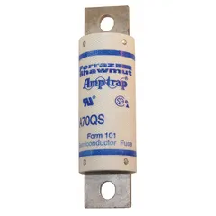 Fast-acting bolt-on fuse rated 150 A, 700 V AC and 700 V DC. Designed for overcurrent protection in power electronic circuits such as drives, inverters, and UPS systems.