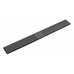 Rectangular flat rasp with single edge cut, 11_6.5 teeth per inch, 14-inch file length, and 1-1/2-inch file width. Tapers towards the point for access into tight corners. Used for shaping and smoothing wood in carpentry and woodworking.