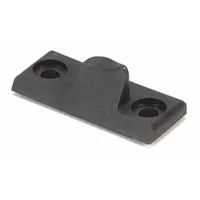 Replacement lock plate for HOBART HCM450 food mixers. Secures the mixing bowl in position during operation. Used in commercial kitchens and food preparation settings for mixer maintenance and repair