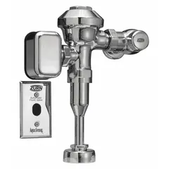 This ZURN Aquaflush® automatic flush valve is designed for urinal applications in commercial restrooms. It features a 1 gallon per flush (gpf) electric flush cycle, a top spud location, and an 11-1/2 inch rough-in. Suitable for high-traffic facilities such as office buildings, schools, and airports.