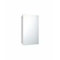 KETCHAM Mirrored Medicine Cabinet: Rectangular, Glass, 22 in Overall Ht, 16 in Overall Wd, Wall (MPN 1622PE)