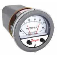 DWYER Differential Pressure Gauge & Switch: Single-Side, 1/8 in NPT Female, ±2% Gauge Accuracy (MPN A3050)