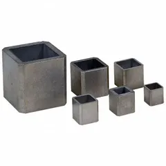 Stainless steel stem adapter with square drive configuration. Actuator side size is 14 mm. Used to connect an actuator to a valve stem in industrial automation and process control systems where a square-drive interface is required.