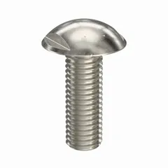 Truss-head panel screw with spanner drive, made from 316 stainless steel with plain finish. Length 50 mm, width across flats 19 mm. Suitable for sanitary fastening applications in environments requiring corrosion resistance and easy cleaning.