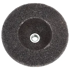 Type 11 flaring cup wheel for grinding dirty or scale-covered castings. Dimensions: 6" diameter, 2" thickness, 5/8"-11 arbor hole. Abrasive: 37C16-P, hardness P. Suitable for aggressive material removal in foundry and metal fabrication applications.