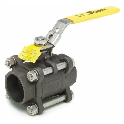 SHARPE Manual Two-Way Ball Valve: 1/2 in, Carbon Steel, Straight, Socket x Socket - Carbon Steel Ball Valves