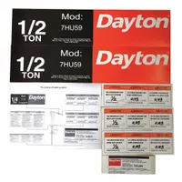 DAYTON Jib Crane Label Kit: For 7HU59