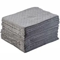 Polypropylene sorbent pads designed for absorbing industrial spills and leaks, including oils, coolants, and water. Perforated for easy tear-off and deployment in maintenance areas, machine shops, and fluid-handling zones. Each pad absorbs 21 oz. Supplied in a 200-pack