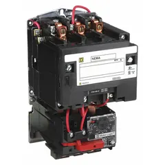 Non-reversing magnetic motor starter with electronic overloads, NEMA Size 2, 45 A, three-phase, three poles. Coil voltage 480V AC, screw clamp terminals. No auxiliary contacts, pilot light, or operator controls. Thermal units not applicable.