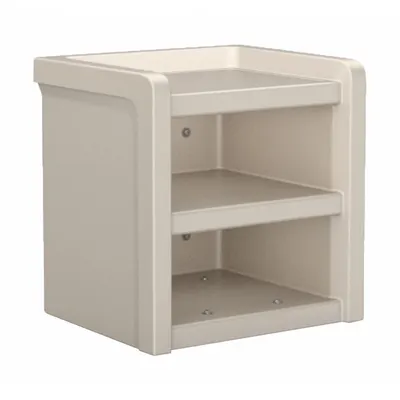 CORTECH Nightstand: Stone Gray, 21 1/2 in Overall Ht, 21 in Overall Wd, 18 in Overall Dp - Nightstands