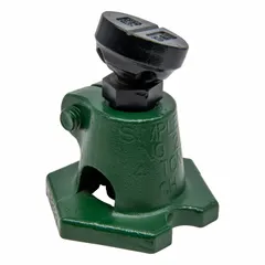 Mechanical screw jack with 2 ton load capacity and screw adjustment actuator. Minimum lift height of 3.75 inches. Suitable for positioning and support tasks in industrial maintenance and metalworking environments.