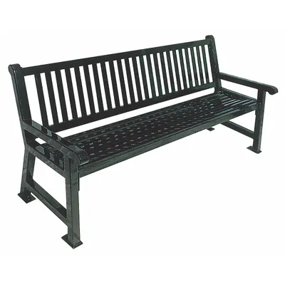 ULTRASITE Savannah Outdoor Bench - Thermoplastic Coated Steel Benches